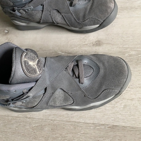 Nike air JORDAN 8 retro gray suede shoes‎ sneakers - Picture 5 of 16